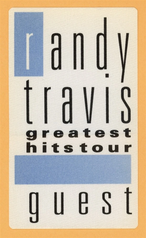 Randy Travis 1998 Heroes & Friends Tour GUEST Backstage Pass