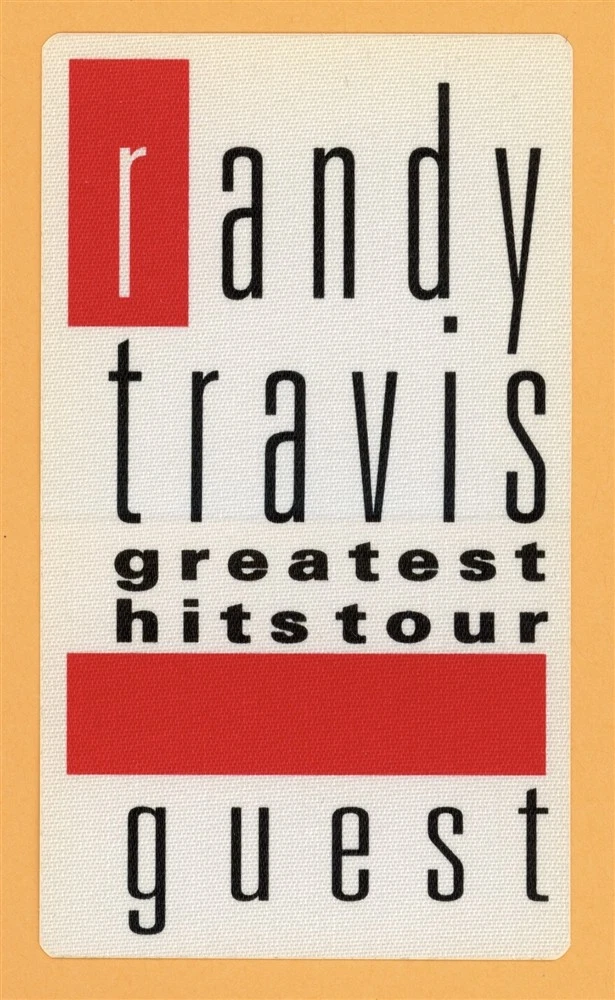 Randy Travis 1998 Heroes & Friends Tour GUEST Backstage Pass