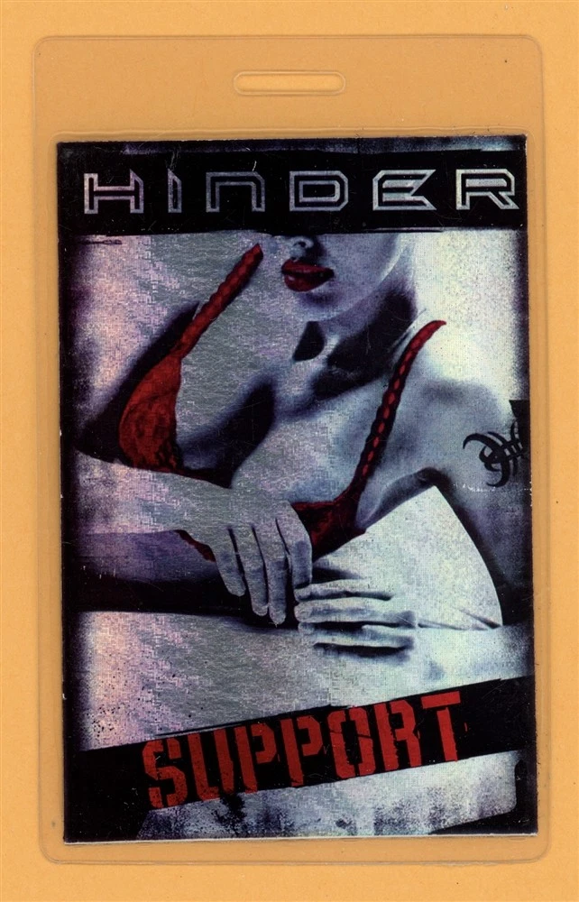 Hinder 2008 Take It to the Limit Tour Support Laminated Backstage Pass