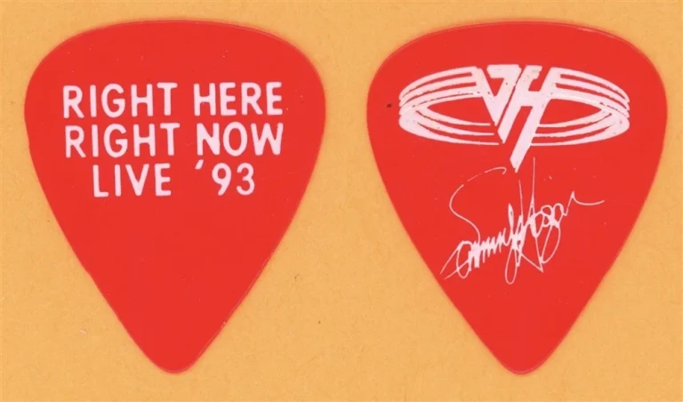 Van Halen Sammy Hagar Vintage Guitar Pick - 1993 Right Here Right Now Tour
