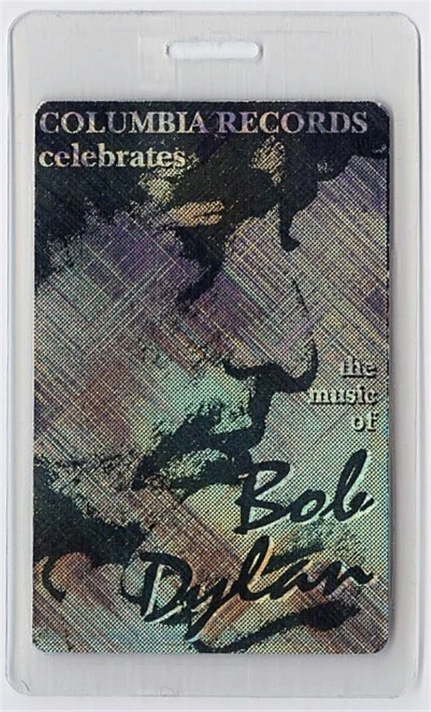 Bob Dylan 1992 Concert w/ Johnny Cash George Harrison Laminated Backstage Pass