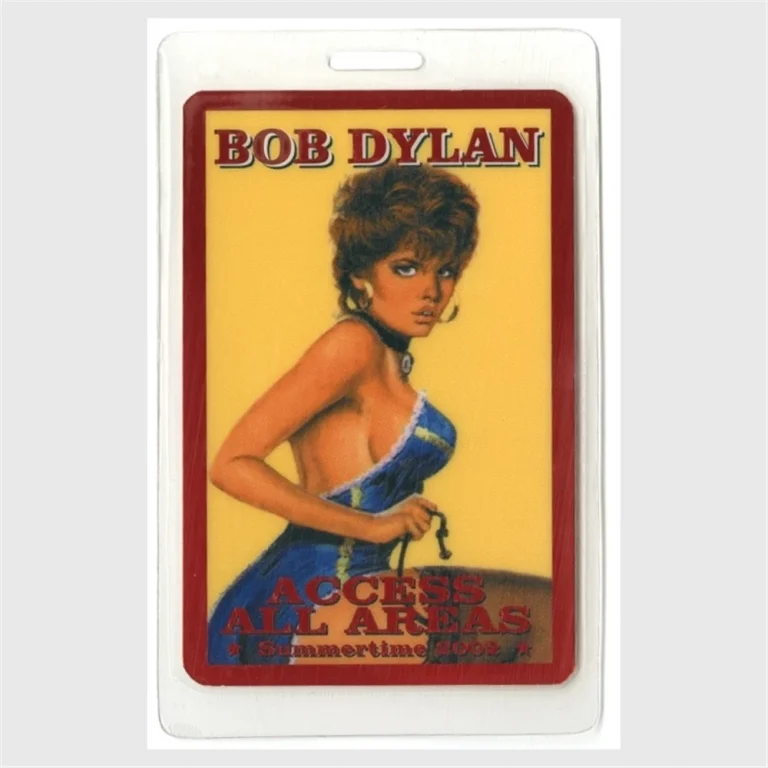 Bob Dylan 2002 Love and Theft Concert Tour Laminated Backstage Pass