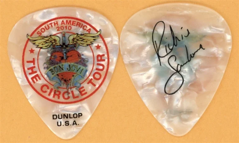 Bon Jovi Richie Sambora Vintage Guitar Pick - 2010 The Circle South America Tour