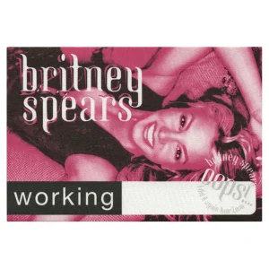 Britney Spears 2000 Oops!... I Did It Again Concert Tour Working Backstage Pass