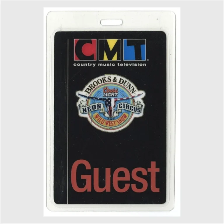 Brooks and Dunn 2001 Concert Laminated Backstage Pass Neon Circus Tour