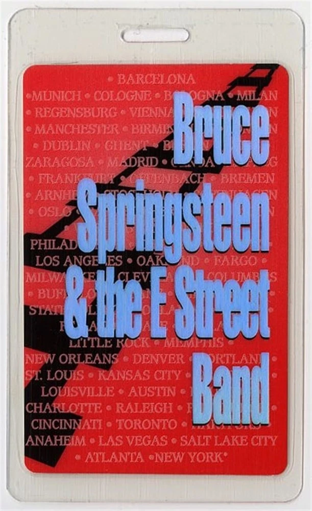 Bruce Springsteen 1999 Reunion Concert Tour Foil print Laminated Backstage Pass