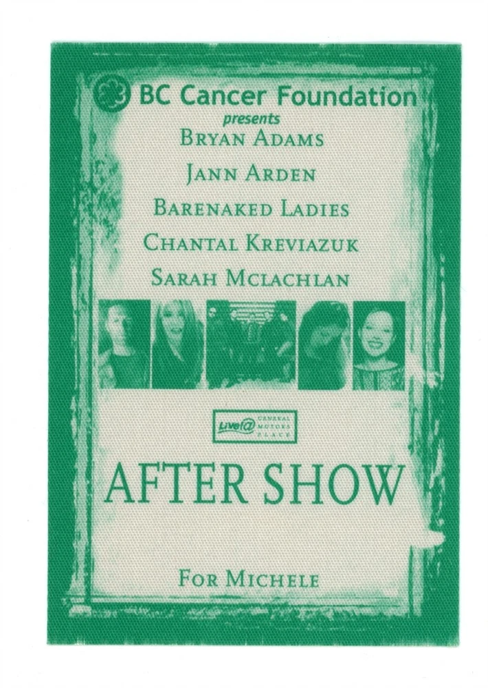 Bryan Adams Barenaked Ladies Backstage Pass - Afershow