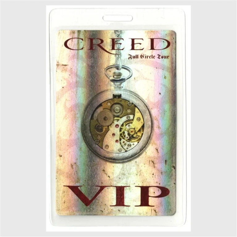 Creed 2010 Full Circle Concert Tour VIP Laminated Backstage Pass