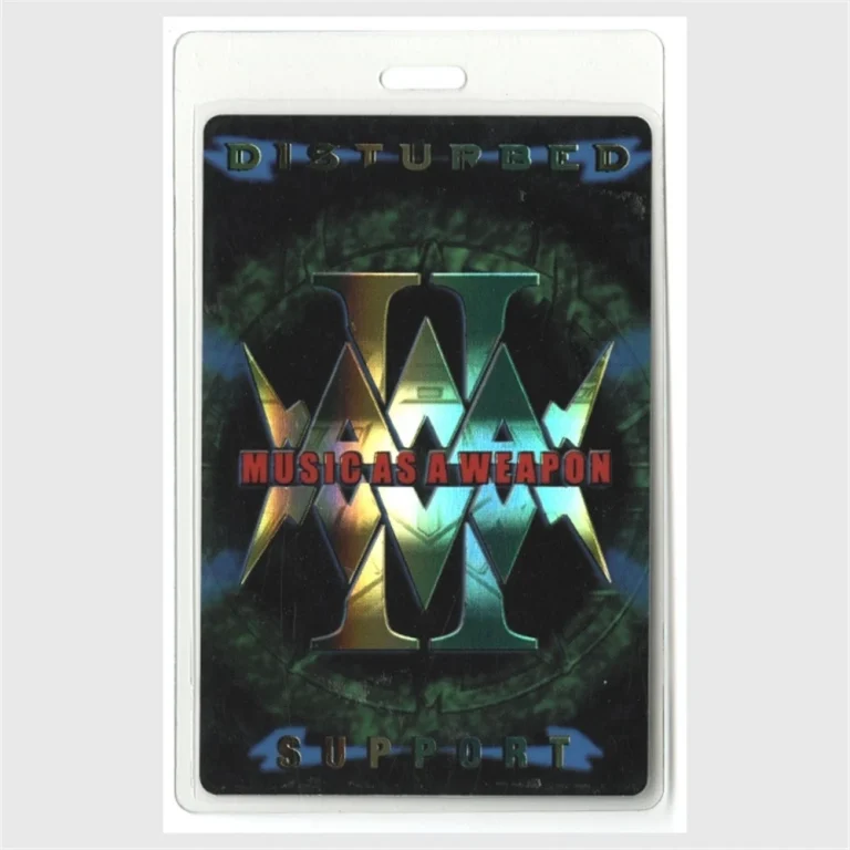 Disturbed 2003 Laminated Backstage Pass Music as Weapon 2 Tour Chevelle Taproot