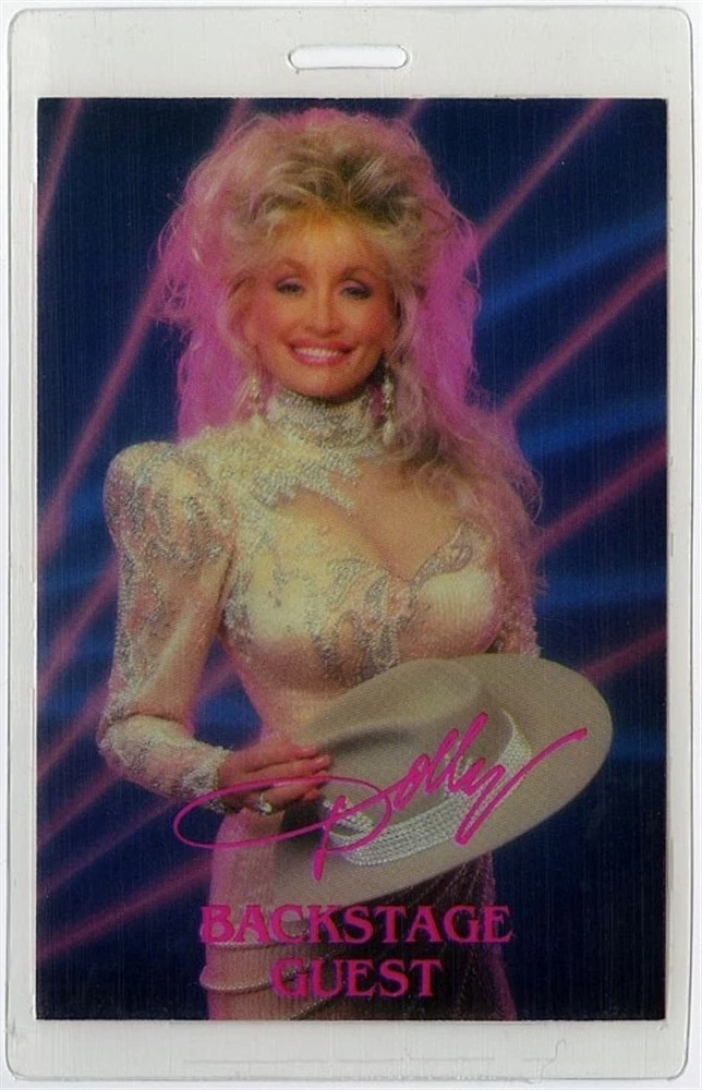 Dolly Parton 1987 Think About Love Tour Guest Laminated Backstage Pass
