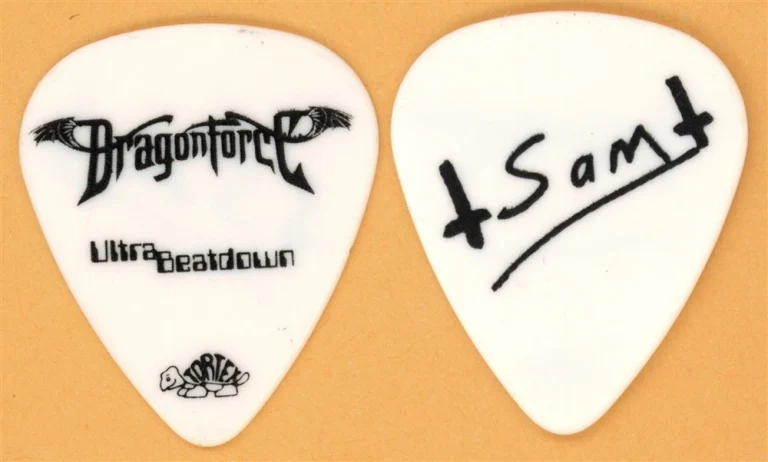 DragonForce Sam Totman Vintage Guitar Pick - 2009 Ultra Beatdown Tour