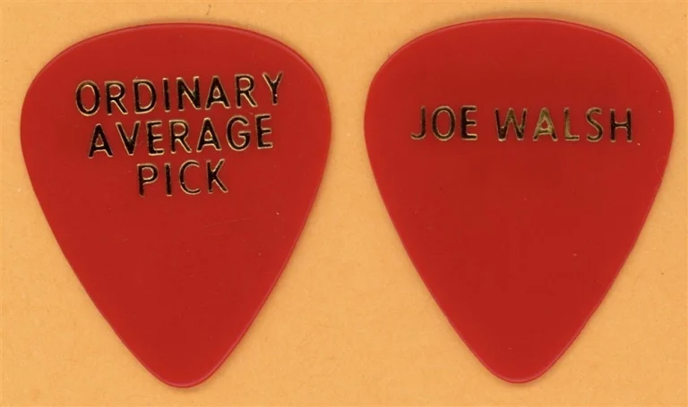 Eagles Joe Walsh 1-Line Vintage Tour Guitar Pick - Ordinary Average Pick