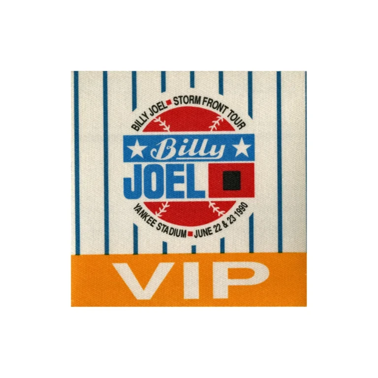 Billy Joel 1990 Storm Front Concert Tour VIP Backstage Pass