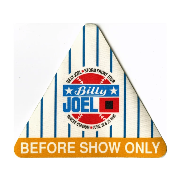 Billy Joel 1990 Storm Front Concert Tour Before Show Backstage Pass