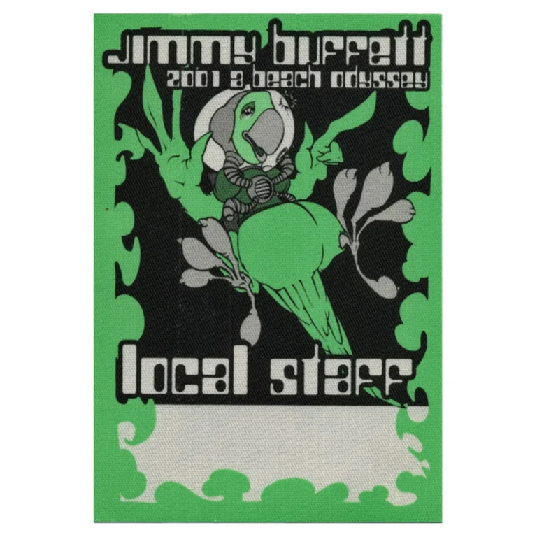 Jimmy Buffett 2001 A Beach Odyssey Concert Tour Local Staff Backstage Pass