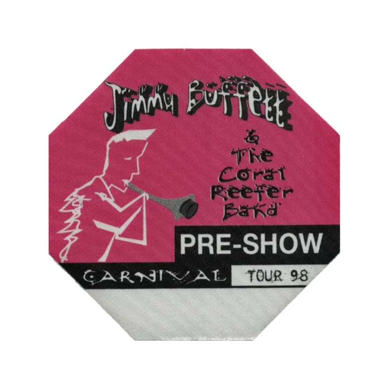 Jimmy Buffett 1998 Don't Stop the Carnival Concert Tour Preshow Backstage Pass