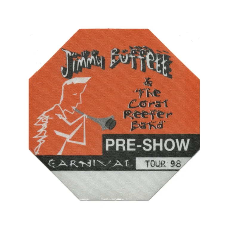 Jimmy Buffett 1998 Don't Stop the Carnival Concert Tour Preshow Backstage Pass