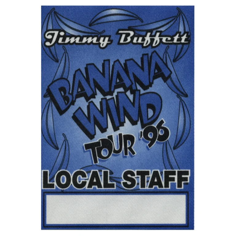Jimmy Buffett 1996 Banana Wind Concert Tour Local Staff Backstage Pass