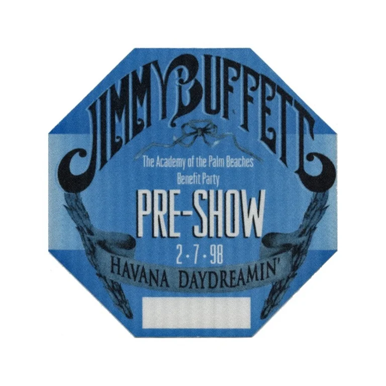 Jimmy Buffett 1998 Havana Daydreamin Concert Tour Preshow Backstage Pass