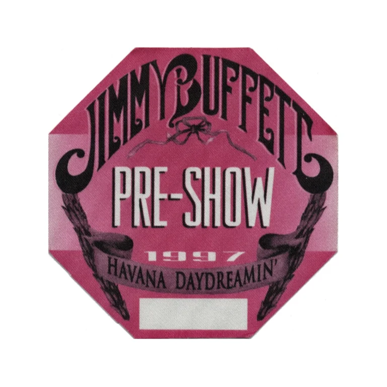 Jimmy Buffett 1997 Havana Daydreamin Concert Tour Preshow Backstage Pass
