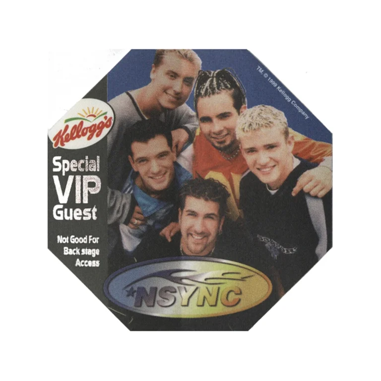 NSYNC 1990 Special VIP Concert Tour Backstage Pass