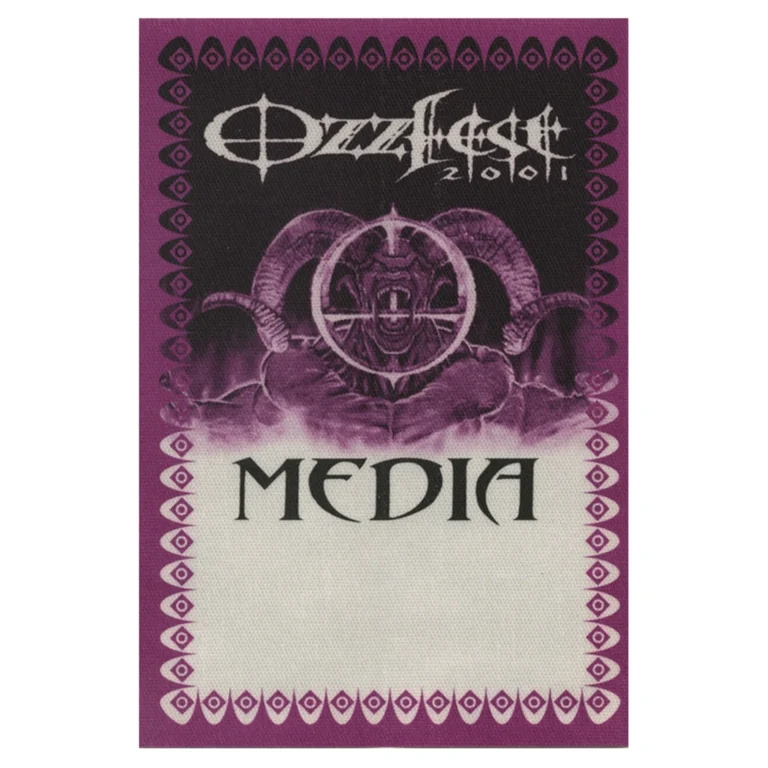 Ozzy Osbourne 2001 Black Sabbath Ozzfest Concert Tour Media Backstage Pass