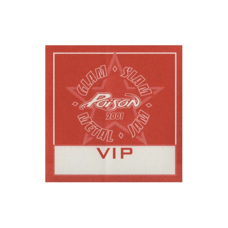 Poison 2001 Glam Slam Metal Jam Concert Tour VIP Backstage Pass