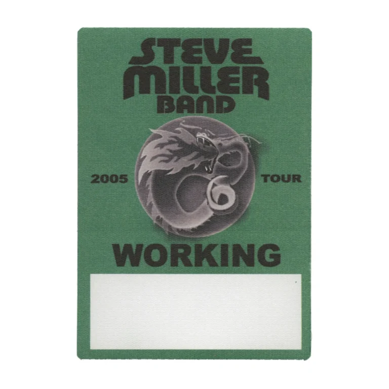 Steve Miller 2005 Concert Tour Working Backstage Pass