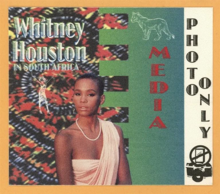 Whitney Houston 1994 The Bodyguard Concert Tour Media Backstage Pass
