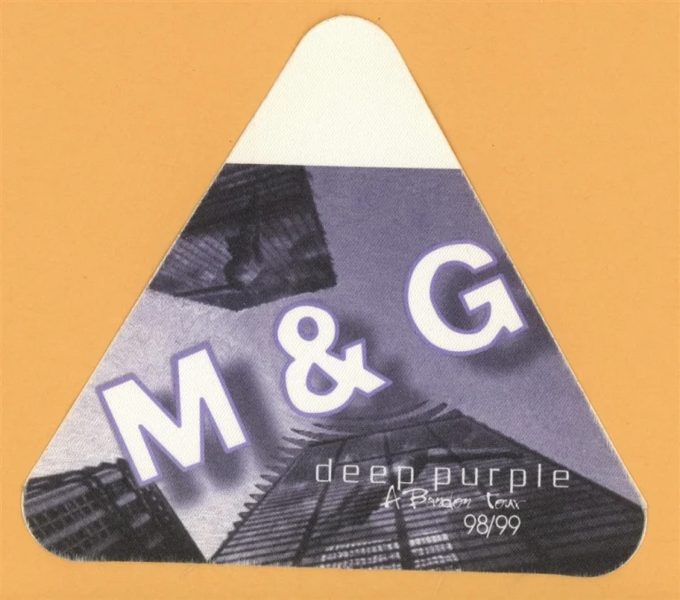 Deep Purple 1989/99 Abandon Concert Tour MEET & GREET Backstage Pass