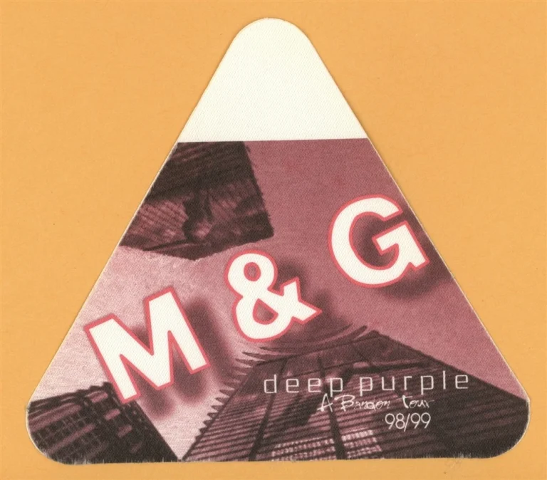 Deep Purple 1989/99 Abandon Concert Tour MEET & GREET Backstage Pass