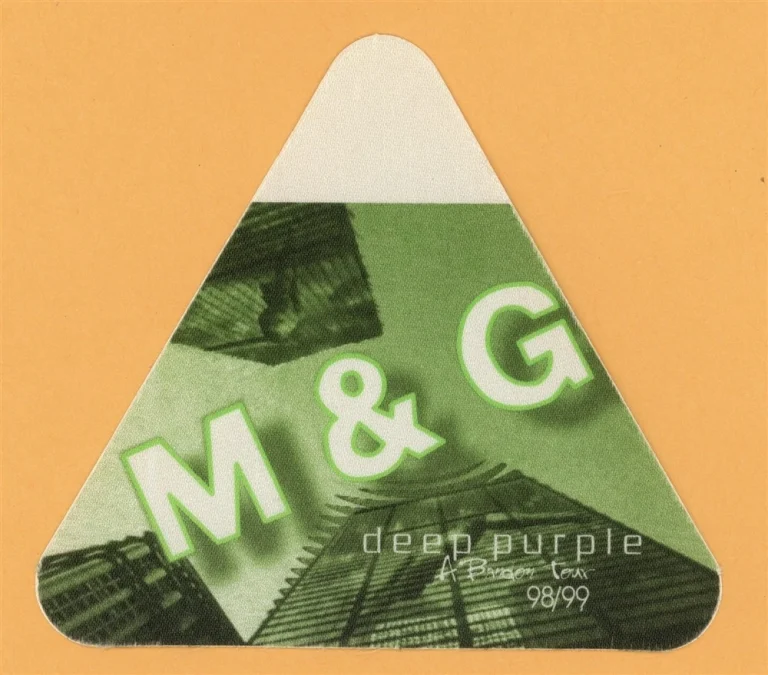 Deep Purple 1989/99 Abandon Concert Tour MEET & GREET Backstage Pass