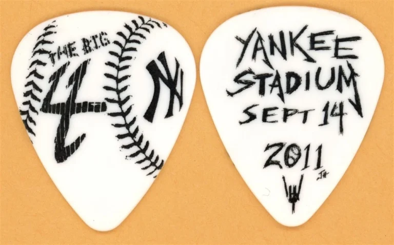 Metallica James Hetfield Vintage Guitar Pick - 2011 Big 4 Yankee Stadium Tour