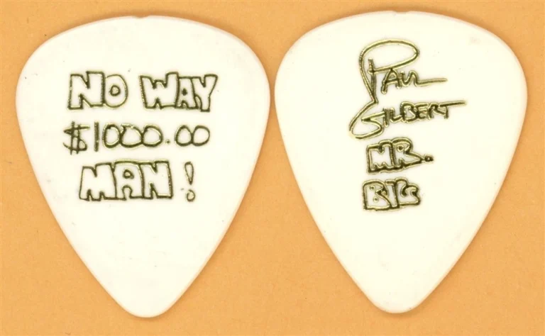 Mr. Big Paul Gilbert No Way $1000 Man! Vintage Guitar Pick - 1996 Hey Man Tour