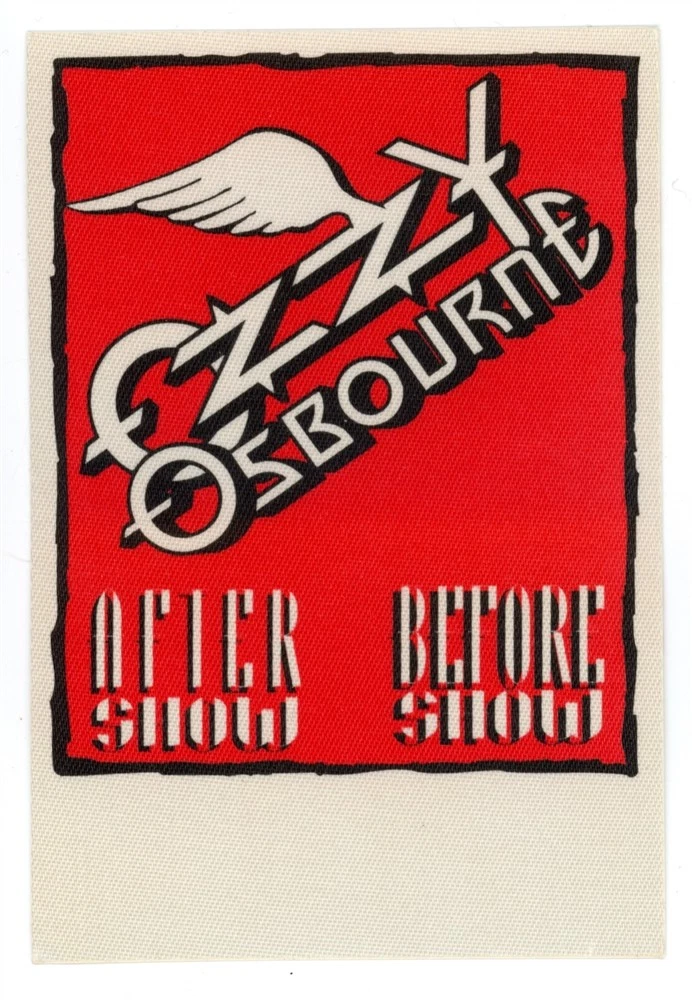 Ozzy Osbourne 1991 No More Tears Concert Tour After Show Backstage Pass