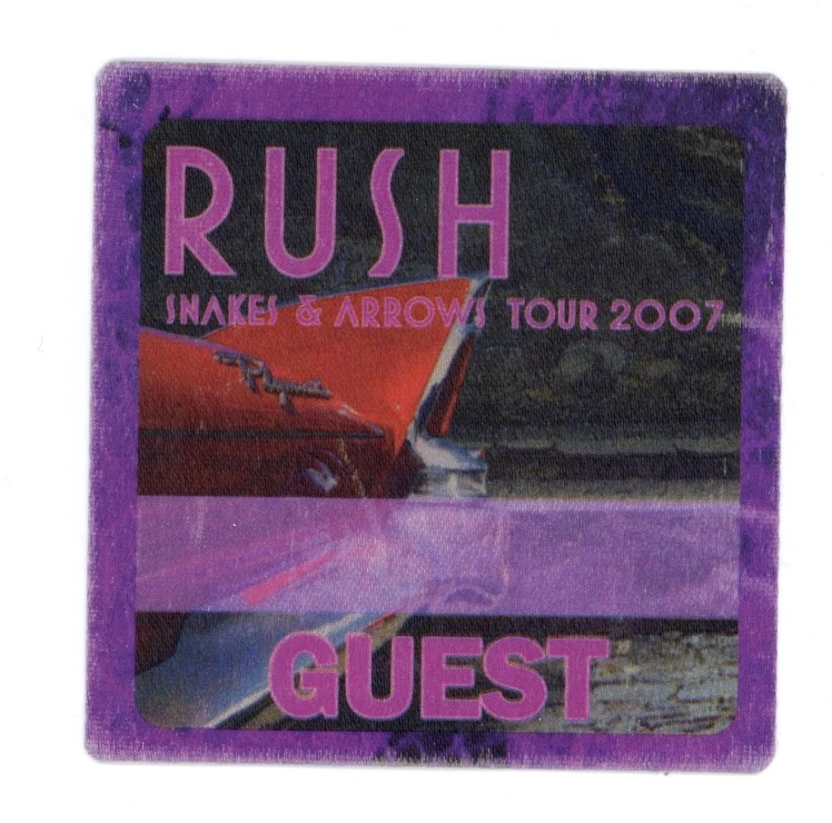 Rush 2007 Snakes & Arrows Concert Tour Guest Backstage Pass