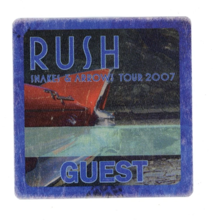 Rush 2007 Snakes & Arrows Concert Tour Guest Backstage Pass