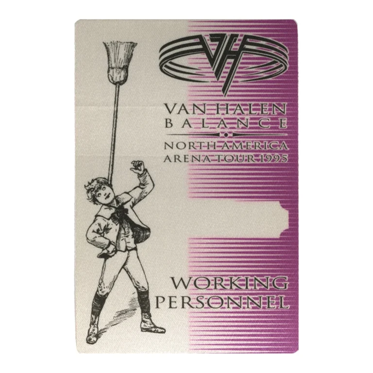 Van Halen 1995 Balance Concert Tour Working Backstage Pass