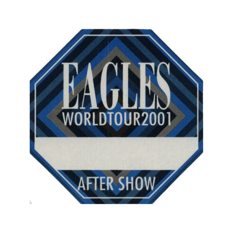 The Eagles 2001 Concert Tour Aftershow Backstage Pass