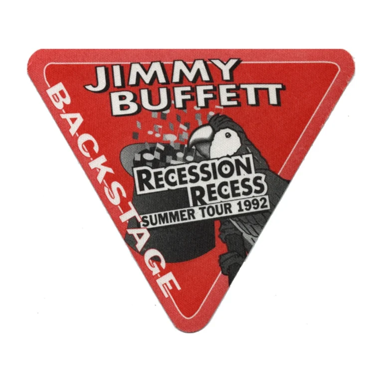 Jimmy Buffett 1992 Recession Recess Concert Tour Backstage Pass