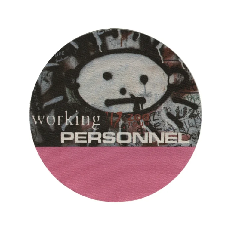 U2 1992 Zooropa Concert Tour Working Backstage Pass