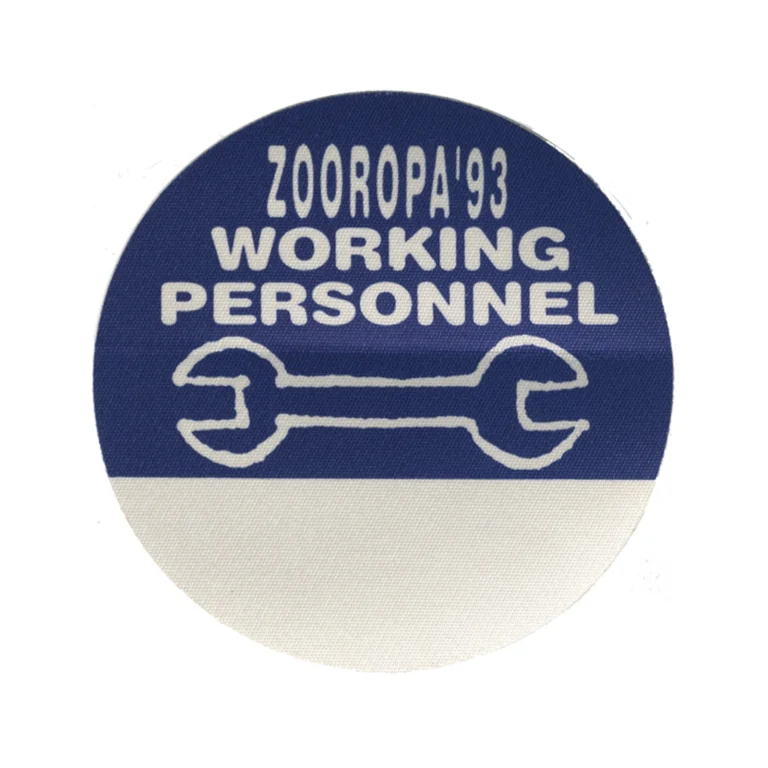 U2 1993 Zooropa Concert Tour Working Backstage Pass