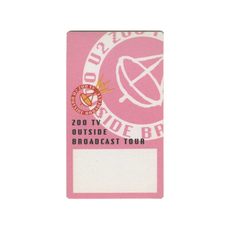 U2 1992 Zooropa Concert Tour VIP Backstage Pass