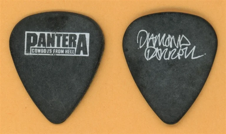 Pantera Dimebag Darrell Abbott Vintage Guitar Pick - 1990 Cowboys from Hell Tour
