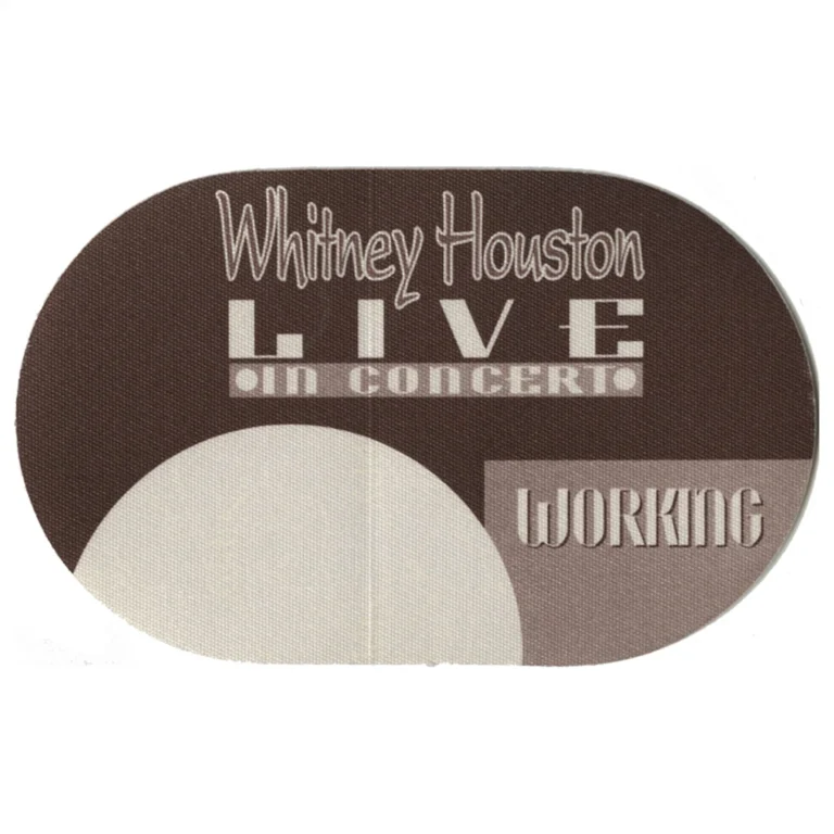 Whitney Houston 1993 The Bodyguard Concert Tour Working Backstage Pass