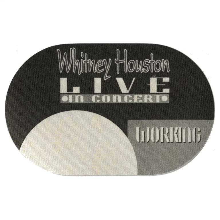 Whitney Houston 1993 The Bodyguard Concert Tour Working Backstage Pass