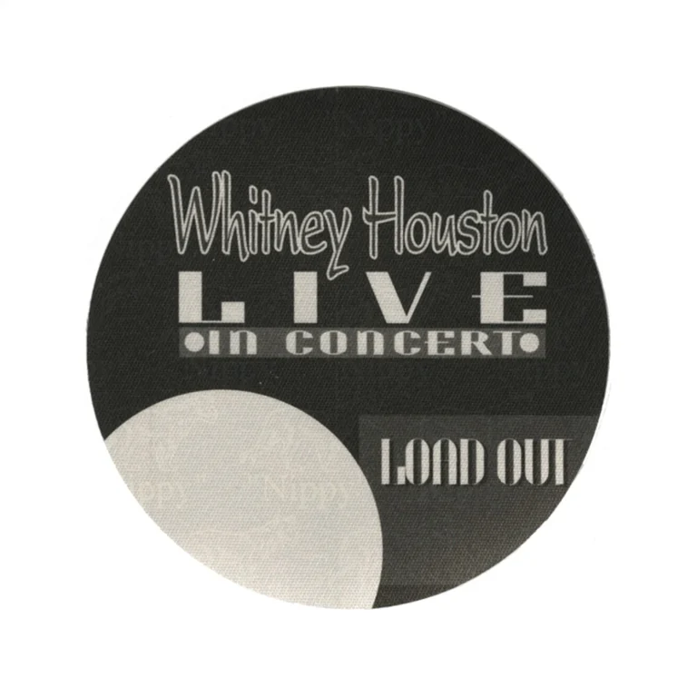 Whitney Houston 1993 The Bodyguard Concert Tour Load Out Backstage Pass