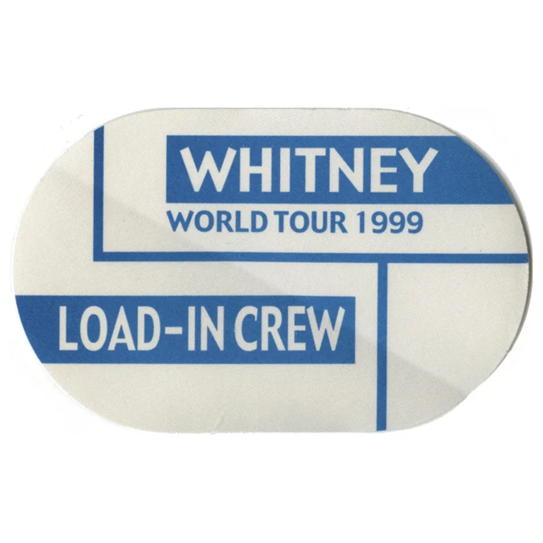 Whitney Houston 1999 My Love is Your Love Concert Tour Load In Backstage Pass