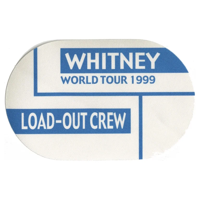 Whitney Houston 1999 My Love is Your Love Concert Tour Load Out Backstage Pass