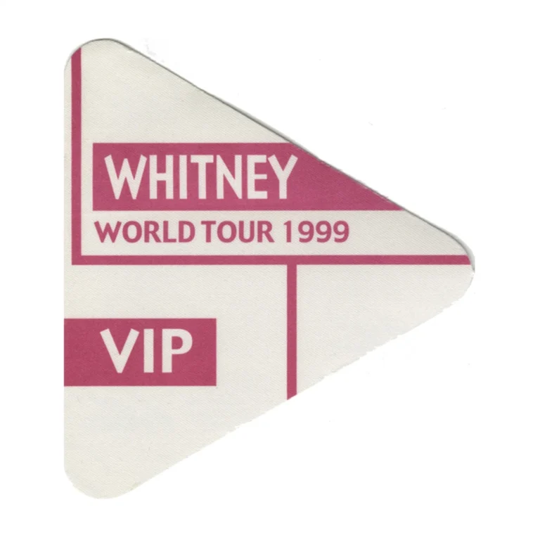 Whitney Houston 1999 My Love is Your Love Concert Tour VIP Backstage Pass